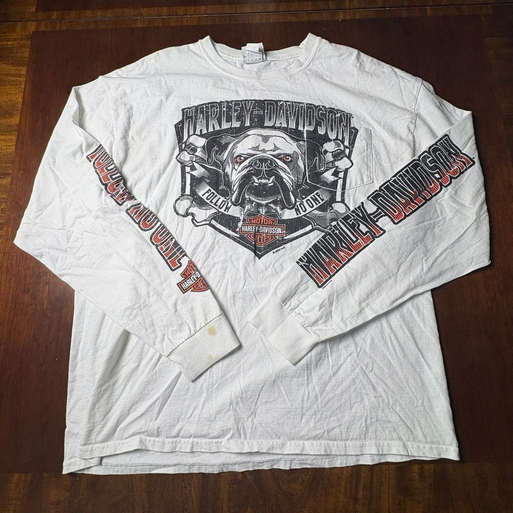 Harley-Davidson Panama City Beach Bulldog Long Sleeve Shirt XL 22x27